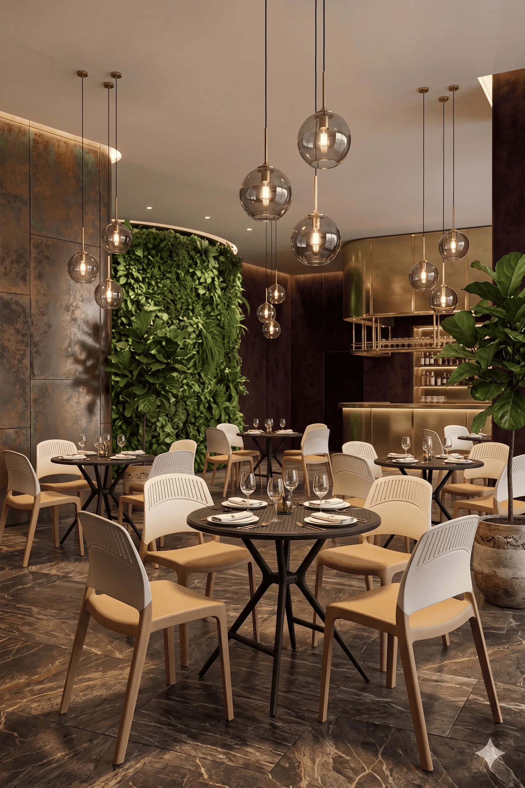 Cutout Pedestal Bistro Table